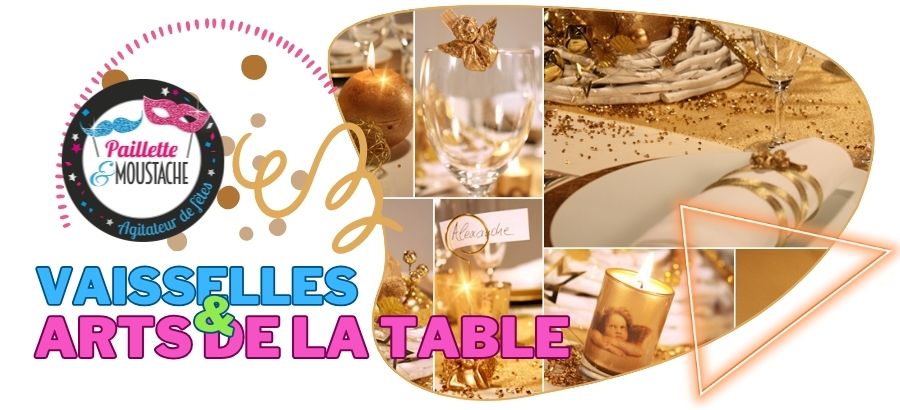 VaisSelle ephèmere paillette & moustache brive la gaillarde - mariage - anniversaire