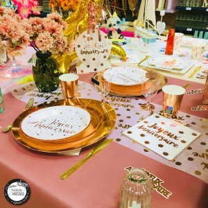 Vaisselle ephémère d'anniversaire