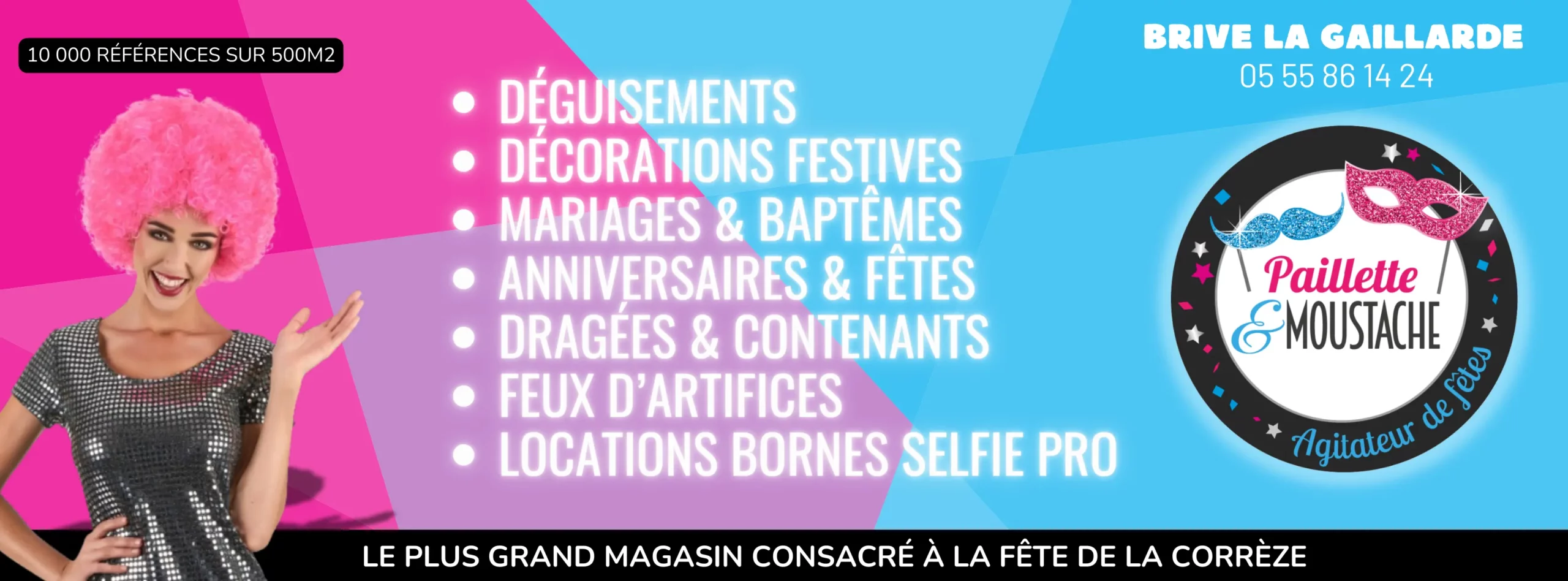 Paillette & Moustache à Brive - mariage-anniversaires-fêtes- location